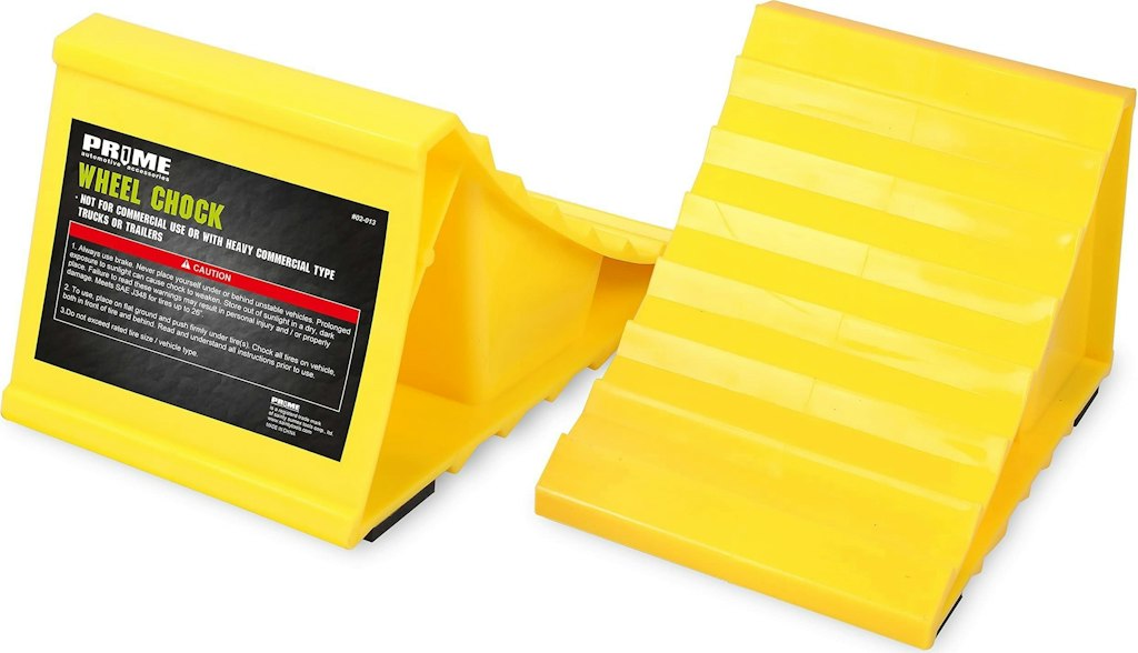 PR1ME Wheel Chocks 2-Pack: $12 w/ Prime