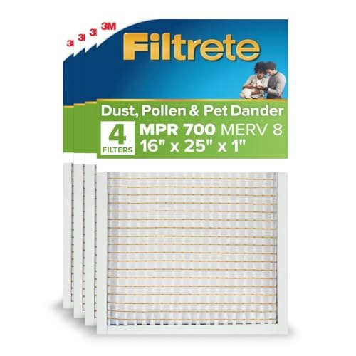 Filtrete 16x25x1 MERV 8 HVAC Air Filter 4-Pack: $28.46