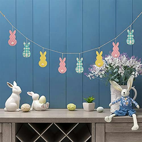 Glitzhome Metal Easter Bunny Garland Wall Sign: $23.99