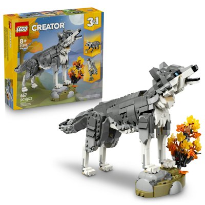 LEGO Creator 3 in 1 Forest Animals: Gray Wolf for $35 w/ Prime + free shipping