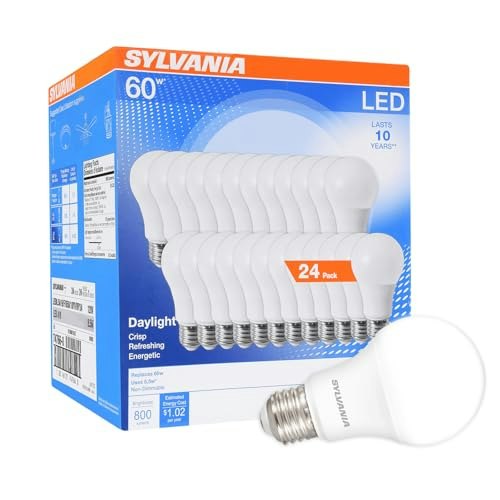 Sylvania A19 LED Daylight Light Bulb 24-Pack: $17.73