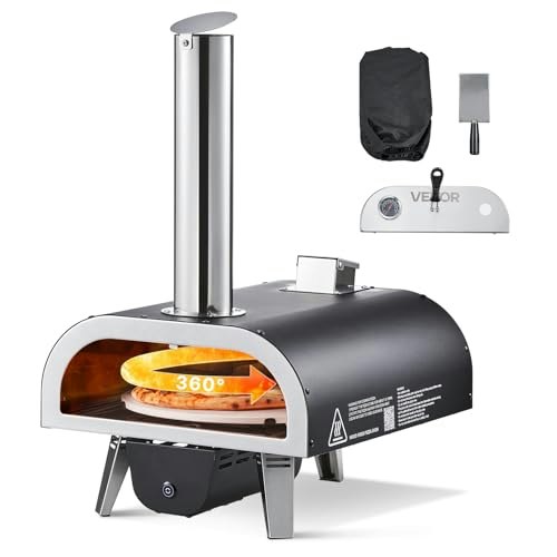 Vevor 12-Inch Auto-Rotating Wood-Fired Pizza Oven: $154.99 Vevor 12-Inch Auto-Rotating Wood-Fired Pizza Oven: $154.99
