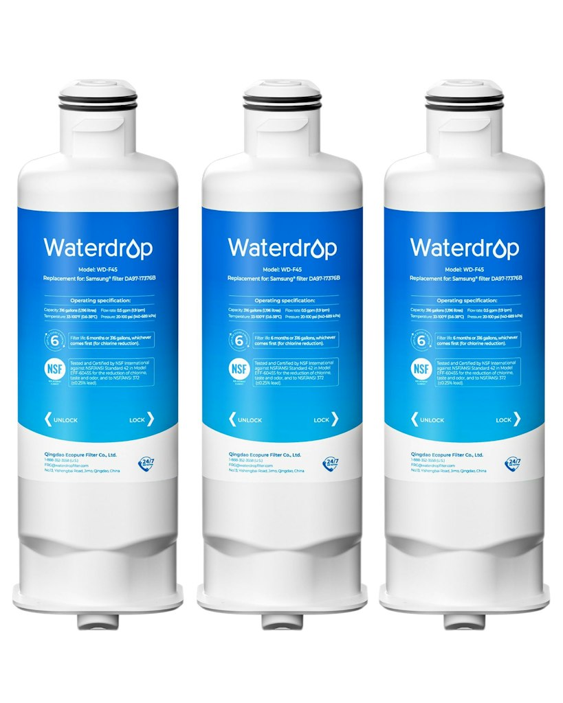 Waterdrop WD-F45 Replacement for Samsung DA97-17376B Water Filter 3-Pack: $22 w/ Prime Waterdrop WD-F45 Replacement for Samsung DA97-17376B Water Filter 3-Pack: $22 w/ Prime