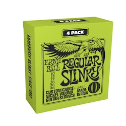 Ernie Ball Regular Slinky Nickel Wound Electric Guitar Strings 4-Pack for $22 w/ Prime + free shipping