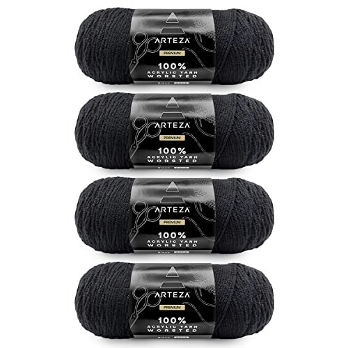 Arteza Acrylic Worsted Yarn 4-Pack: $26.71