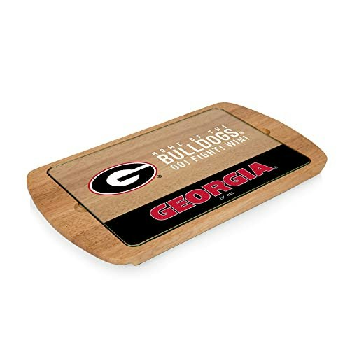 Picnic Time Georgia Bulldogs Glass Top Cheese Board: $46.19