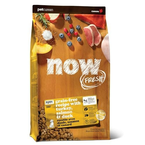 Now Fresh Grain-Free Turkey, Salmon, and Duck Puppy Dry Dog Food 3.5lb Bag: $18.74