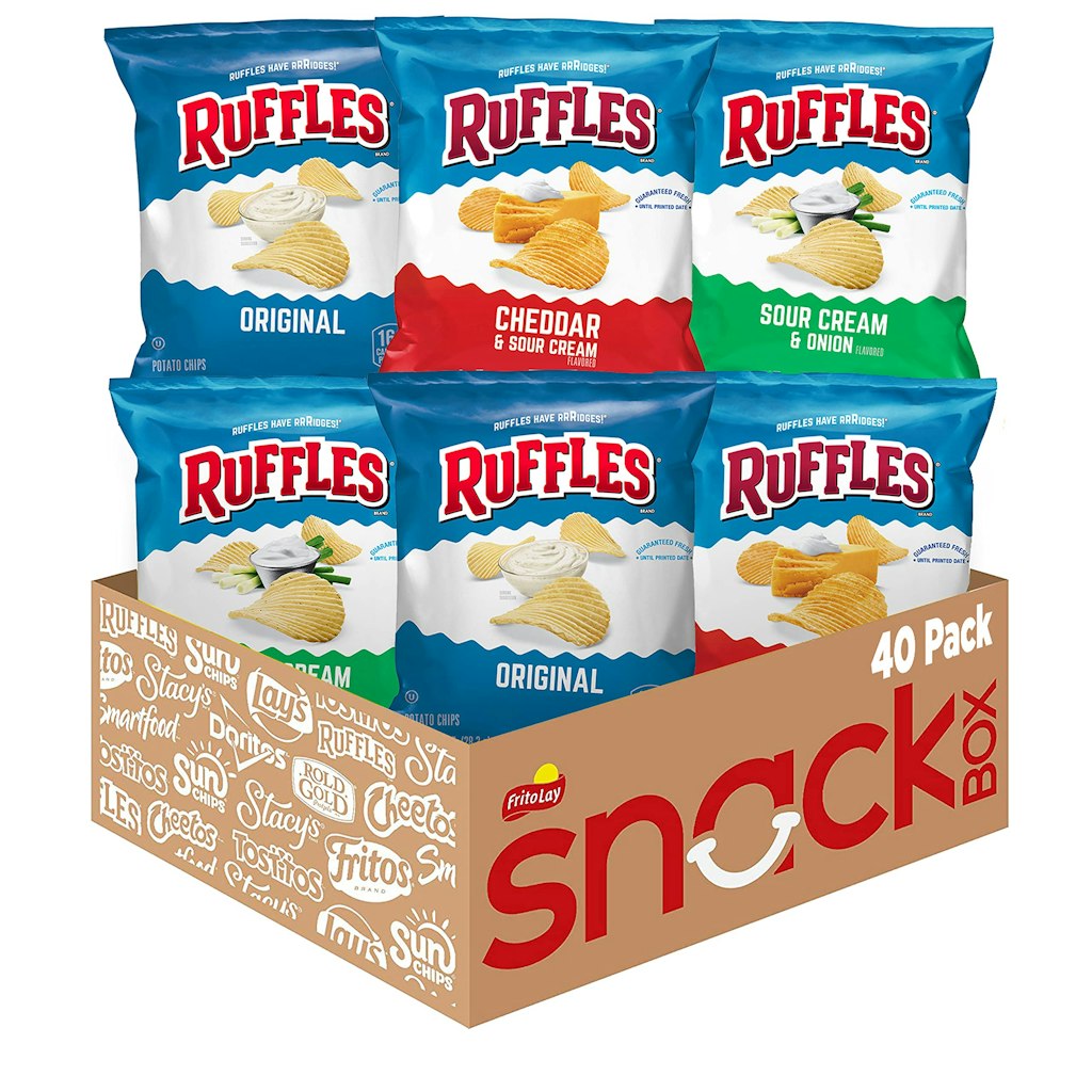 Ruffles Potato Chips 40-Count Variety Pack: $14 w/ Prime Ruffles Potato Chips 40-Count Variety Pack: $14 w/ Prime