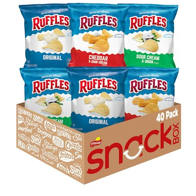 Ruffles Potato Chips 40-Count Variety Pack for $14 w/ Prime + free shipping