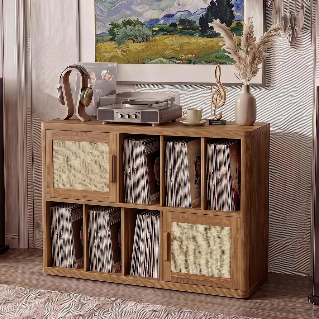 Record Player Stand 39.5" Record Cabinet: $89 w/ Prime Record Player Stand 39.5" Record Cabinet: $89 w/ Prime