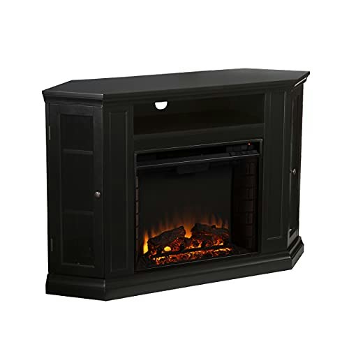 SEI Furniture Claremont Convertible Corner Electric Fireplace Media Stand: $383 SEI Furniture Claremont Convertible Corner Electric Fireplace Media Stand: $383