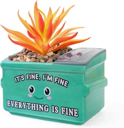 Emotional Support Dumpster Fire Planter for $8.48 w/ Prime + free shipping