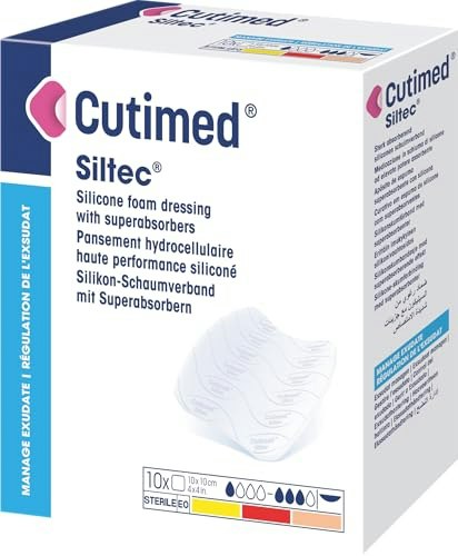 Cutimed Siltec 4" x 4" Sterile Silicone Foam Dressing 10-Pack: $54.49 Cutimed Siltec 4" x 4" Sterile Silicone Foam Dressing 10-Pack: $54.49