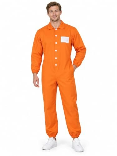 Homelex Men's Prison Jumpsuit Costume: $18.99 Homelex Men's Prison Jumpsuit Costume: $18.99