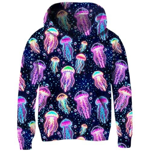 Uideazone Girls Long Sleeve Jellyfish Pullover Hoodie: $15.99 Uideazone Girls Long Sleeve Jellyfish Pullover Hoodie: $15.99