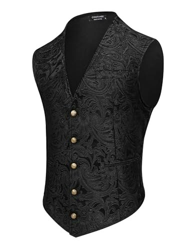 Coofandy Men's Paisley Jacquard Suit Vest: $24.21 Coofandy Men's Paisley Jacquard Suit Vest: $24.21