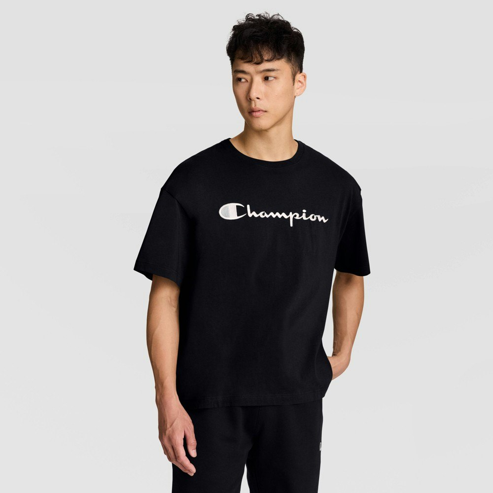 Champion Men's Iconic Big Script Embroidered T-Shirt: $20