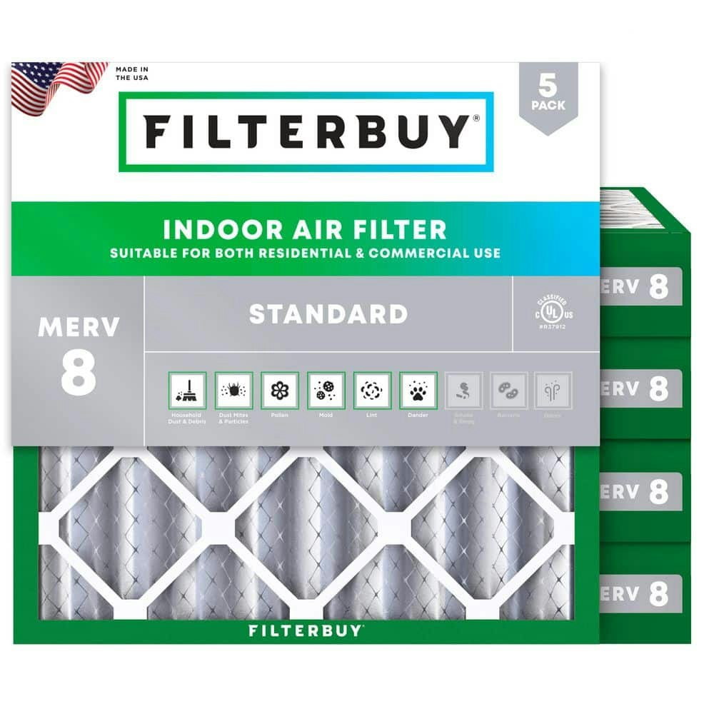 12" x 12" x 4" MERV 8 Pleated HVAC Air Filter 5-Pack: $108.95