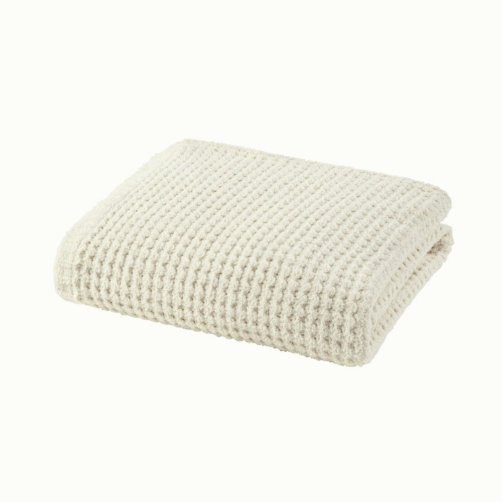 Madison Park 50"x60" Eden Waffle Knit Chenille Throw Blanket: $43.49