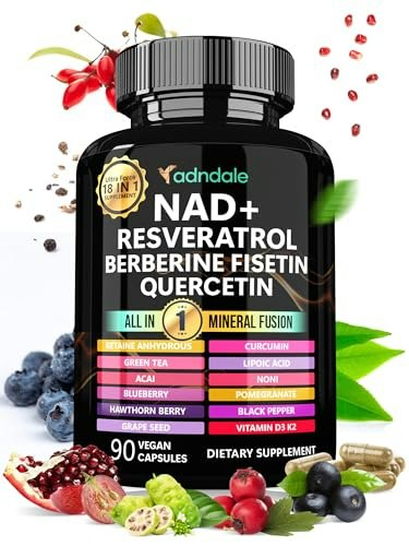 Adndale Liposomal NAD+ and Resveratrol Supplement 90-Count: $20.66 Adndale Liposomal NAD+ and Resveratrol Supplement 90-Count: $20.66