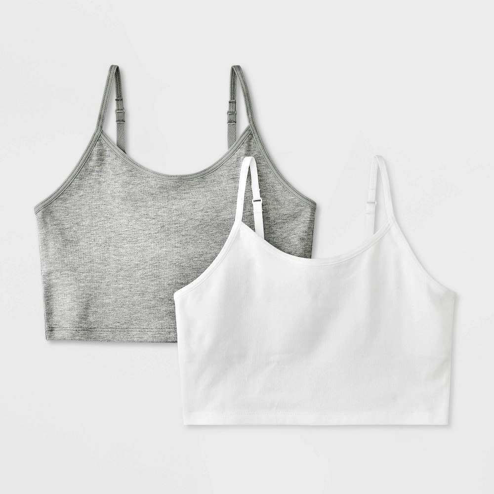 Cat & Jack Girls' Cotton Shelf Bra Cami 2-Pack: $9