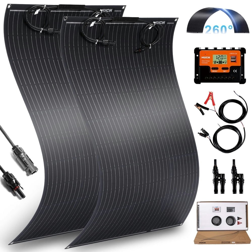 Much 200W Flexible Monocrystalline Solar Panel Kit: $139.49 Much 200W Flexible Monocrystalline Solar Panel Kit: $139.49