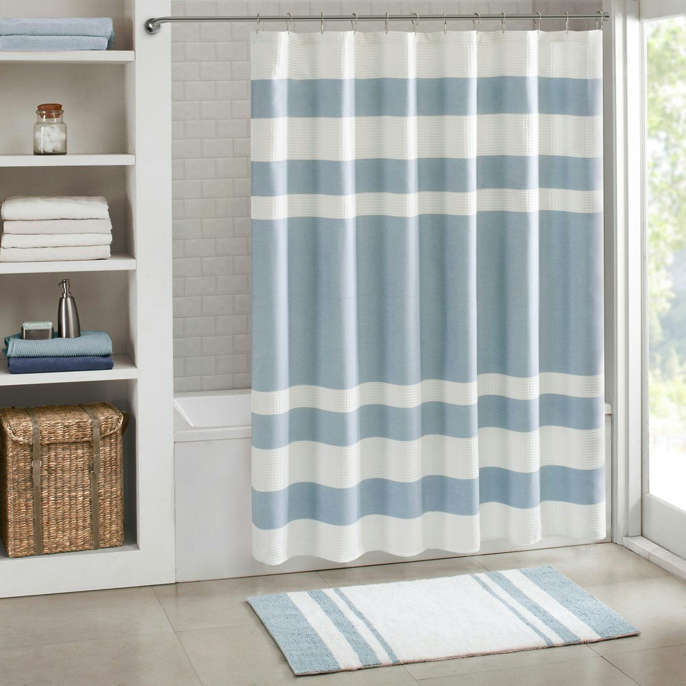 Madison Park 72" x 84" Waffle Shower Curtain: $34.99