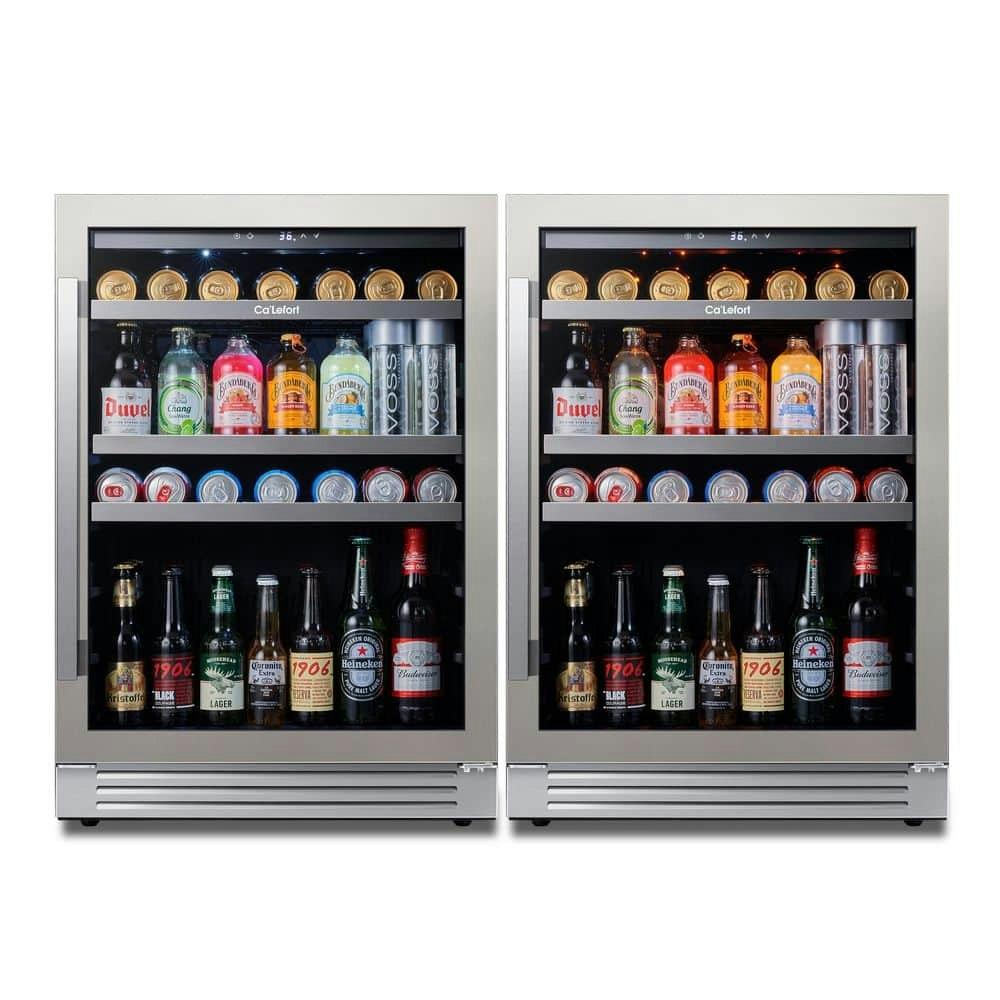 48-Inch Dual Zone 440-Can Stainless Steel Beverage Cooler and Refrigerator: $1,331.66