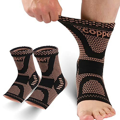 Lisepwu Copper Ankle Compression Sleeve 1-Pair: $7.99 Lisepwu Copper Ankle Compression Sleeve 1-Pair: $7.99