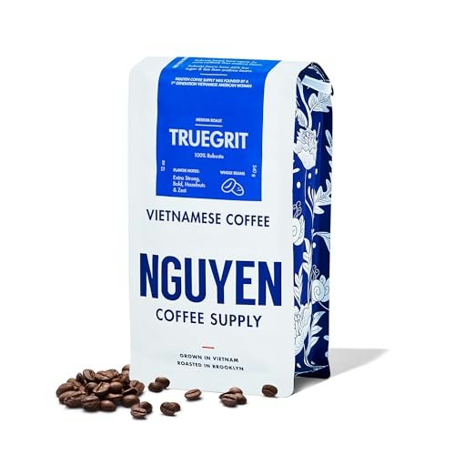 Nguyen Coffee Supply Truegrit Robusta Medium Roast Whole Coffee Beans 12-oz. Bag: $15.59
