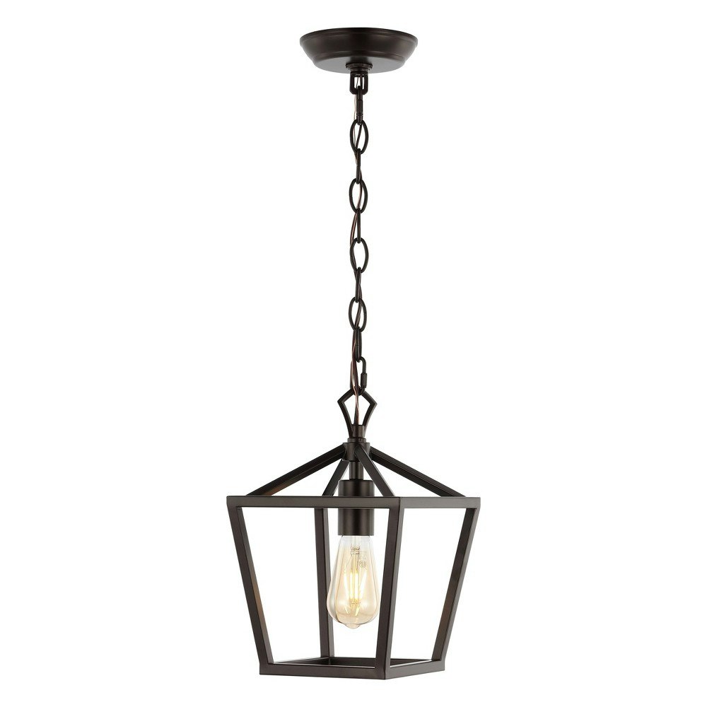 Jonathan Y 8-Inch Vintage Farmhouse Iron Chain Pagoda LED Pendant Light: $64.99