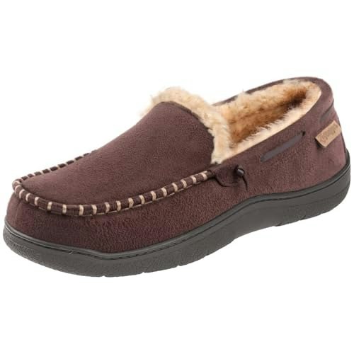 Zigzagger Men's Memory Foam Moccasin Slippers: $26.72