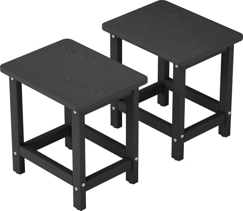 Bivoda 16.6-Inch HDPE Outdoor Side Table 2-Pack: $55.99