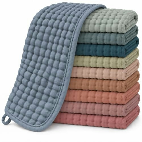 Hiphop Panda Cotton Muslin Baby Burp Cloths 10-Pack: $9.49