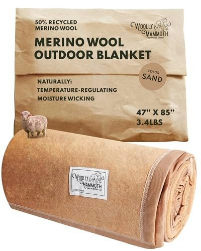 Woolly Mammoth Woolen Company 85" x 47" Wool Blanket: $19.99