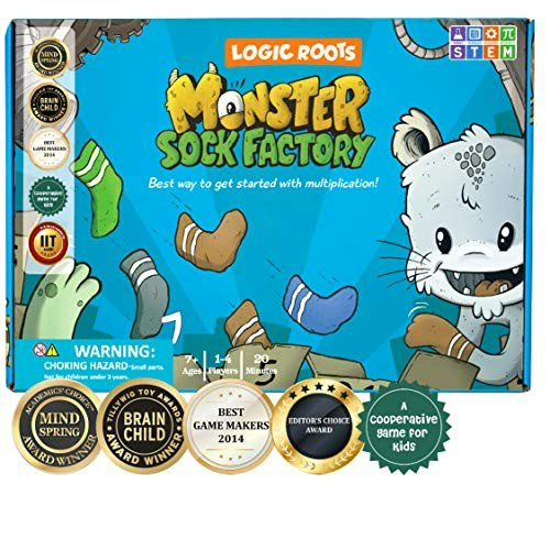 Logic Roots Monster Sock Factory Multiplication and Division Math Game: $23.95