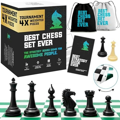 Best Chess Set Ever 4X Professional Weighted Chess Set: $51.99