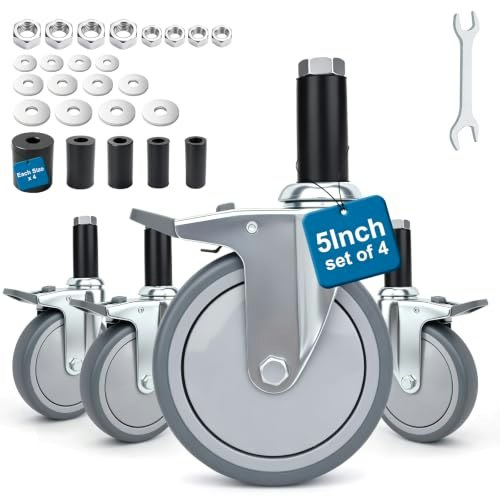 Iewoaiygneh 5-Inch Expanding Stem Casters 5-Pack: $36.47 Iewoaiygneh 5-Inch Expanding Stem Casters 5-Pack: $36.47