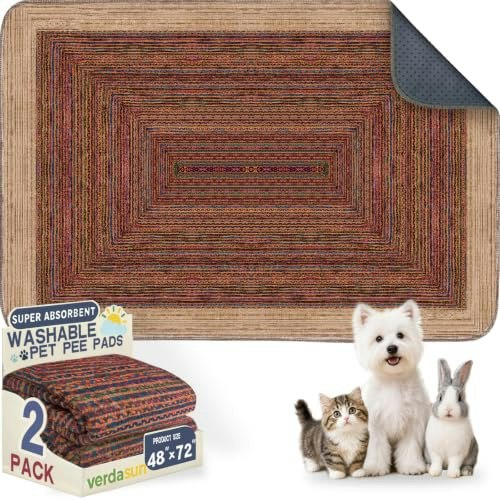 Washable Puppy Potty Training Pads 2-Pack 48"x72": $47.99 Washable Puppy Potty Training Pads 2-Pack 48"x72": $47.99