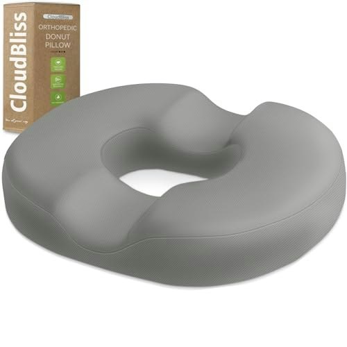 CloudBliss Memory Foam Donut Seat Cushion: $28.48