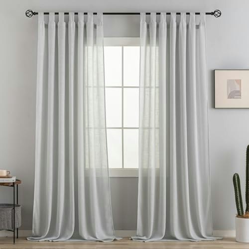 Voilybird Linen Semi-Sheer Tab Top Curtains 2-Pack: $25.59 Voilybird Linen Semi-Sheer Tab Top Curtains 2-Pack: $25.59