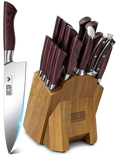 Hoshanho 18-Piece Kitchen Knife Block Set: $156.72 Hoshanho 18-Piece Kitchen Knife Block Set: $156.72