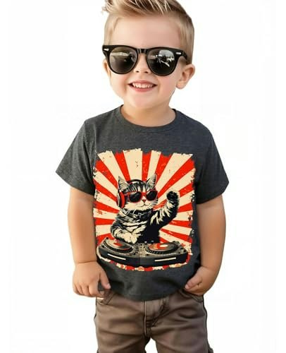 Lovekider Boys 4T DJ Cat Cotton T-Shirt: $11.99 Lovekider Boys 4T DJ Cat Cotton T-Shirt: $11.99