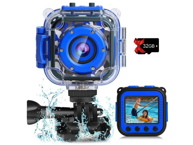 Kids' Waterproof 1080p Digital Camera with 32GB Card: $58.49 Kids' Waterproof 1080p Digital Camera with 32GB Card: $58.49
