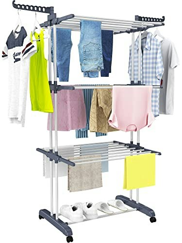 Homidec 4-Tier Foldable Clothes Drying Rack: $39.59