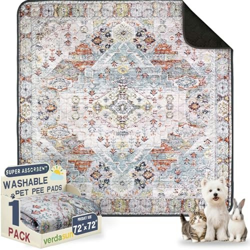 Verdasun 72"x72" Washable Dog Pee Pads 2-Pack: $35.99 Verdasun 72"x72" Washable Dog Pee Pads 2-Pack: $35.99