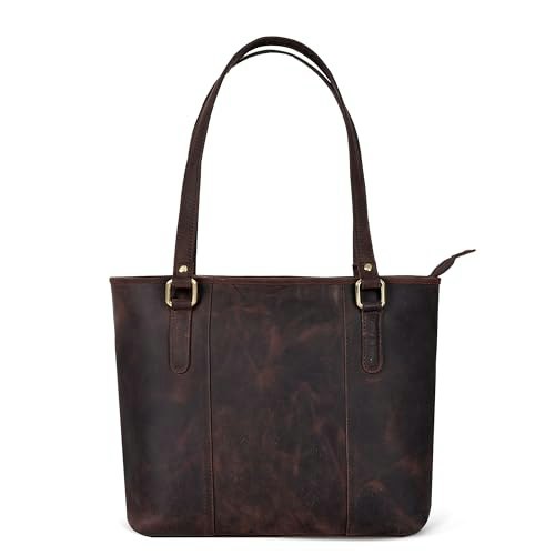 Women's Leather Tote Shoulder Handbag: $47.01