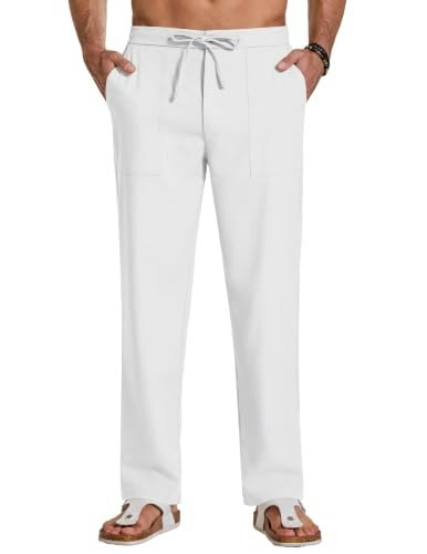 Coofandy Men's Cotton Linen Vacation Pants: $23.91 Coofandy Men's Cotton Linen Vacation Pants: $23.91