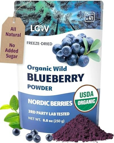 Loov Organic Freeze-Dried Wild Blueberry Powder 8.8-oz.: $50.39