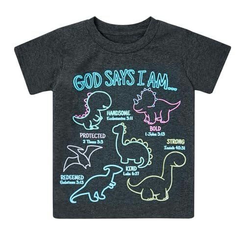 Lovekider Boys 3T Neon T-Rex T-Shirt: $11.99